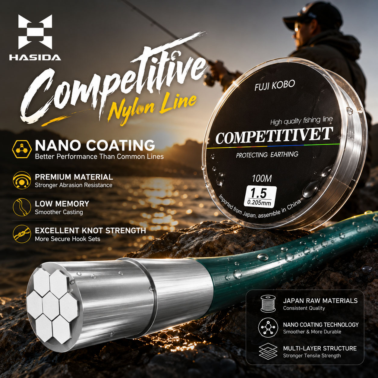 HASIDA FUJI KOBO Nylon Japanes - огляд і ціна Copolymer Line